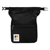 Oso Supply Co - Kulshan Bouldering Bucket, Large Size Chalk Bag for Rock Climbing, Chalk Pot with Magnetic Roll Down Closure, Brush Loop, Zippered Pockets for Climbers, Weightlifting (Black)