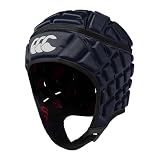 Canterbury Unisex Raze Rugby Headguard | Scrum Cap, Full Coverage | Soft-Edged Chin Strap | Designed Holes Aid Ventilation | Foam Padding Headguard, Navy, S