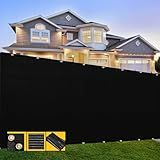 SHADESPEARE Customized 3.5' x 10' Black Fence Privacy Screen,with Bindings, Grommets, Zip Tie, for Gardens,Backyard,Patio,Tennis Court,Construction Project,Outdoor Events,We Make Custom Sizes