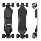 VeyMax Roadster X4 Electric Skateboard with Remote, 13-15 Miles Range and 29 Mph Top Speed, 550Wx2 Hub Motor, Electric Longboard for Adults ＆ Teens Beginners