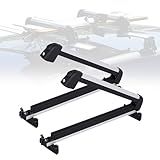 Ski and Snowboard Roof Racks, Ski Roof Racks with Anti-Theft Lock Racks Carrier for Snowboard Universal Ski Top Holder Fits for Square/Aero/Oval Cross Bars, Sliver, Small