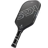 SpartanPanda Pickleball Paddles with Toray T700 Carbon Fiber |Professional 16mm Elongated Lightweight Edge Pickle-Ball Racket for Pro Control Players|Power& Spin & Consistency|USAPA Approved Black