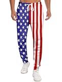 RAISEVERN Men Women American Flag Stars Stripes Print Hip Hop Novelty Jogger Pant Graphic Track Sweatpants With Drawstring Pockets Medium,2017 Style 3,Medium
