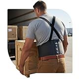 Ultra-Support Work Back Brace for Men and Women [Upgrade Superior Lumbar support] Relieve Lower Back Pain for Construction, Warehouse Work, Lifting, and Heavy-duty Tasks. (Durable Wider Velcro)