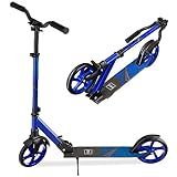 Best Choice Products Kick Scooter for Kids Ages 8+ Teens & Adults, Foldable Large Wheel Scooter with Suspension, Adjustable Handlebars, ABEC-9 Bearings, Lightweight Scooter for Boys & Girls - Blue