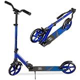 Best Choice Products Kick Scooter for Kids Ages 8+ Teens & Adults, Foldable Large Wheel Scooter with Suspension, Adjustable Handlebars, ABEC-9 Bearings, Lightweight Scooter for Boys & Girls - Blue