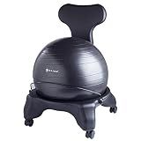 Gaiam Classic Balance Ball Chair, Stability Seat (Black)