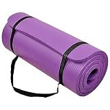 BalanceFrom 1-inch Thick 71x24 Inches Extra Thick Exercise Yoga Mat, Purple