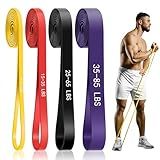 Resistance Bands for Working Out, 4-Level Pull Up Assistance Bands, Exercise Bands for Women & Men, Stretch Workout Bands for Full-Body Training, Fitness, Physical Therapy, Pull Up Bands at Home, Gym