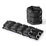 Amazon Basics Adjustable Ankle Weights for Men & Women, 5 lb Set (2.5 lb Each), for Workouts, Resistance Training, Walking, Black