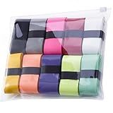 12 Pieces Tennis Racket Grip Tape, Badminton Racket Overgrip, Absorbent Non Slip Overgrip Replacement for Tennis, Badminton, Squash, Padel Rackets(Multicolored,12 Pieces)