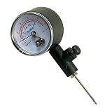 Molten PG Pressure Gauge with Built-in Release Valve, Black