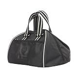 Equinavia Darby Equestrian and Bicycle Helmet Bag | Fits up to 15" x 12" x 9" | Spacious and Padded - Black/Silver - One Size