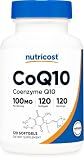 Nutricost CoQ10 Softgels (100mg Per Serving) 120 Serv, Better Absorption