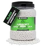 Aim Green Biodegradable Airsoft BBS, Premium-Grade 6mm Airsoft BBS, 20g, 25g, 32g, 36g, 40g, 2,500, 5,000, 10,000 Count
