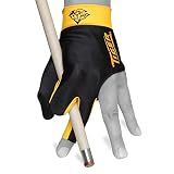TIGER Billiard Pool Cue Glove - for Left Hand (Right-Handed Player) (Large)