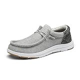 Bruno Marc Men's Arch Support Casual Slip-on Shoes Loafers,Grey,12