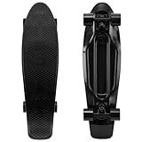 KMX Skateboard 27 Inch, Classic Cruiser Skateboard for Beginners and Advanced, Mini Cruiser Board for Boys, Girls, Kids, Students, Adults, Teens Penny Board(27 Black)
