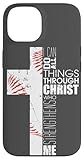 Baseball Phone Case Christian Bible Verse Philippians 4:13 Case for iPhone 14