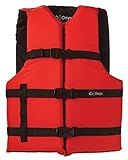 ONYX 103000-100-004-12 General Purpose Boating Life Jacket Universal, Red