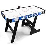 58" Foldable Air Hockey Table Featuring a Powerful 700mA Motor, Precise Digital LED Scoreboard, and Includes 2 Pucks and 2 Pushers