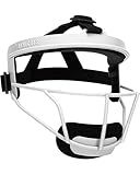 Dinictis Softball Face Mask, Lightweight, Comfortable, with Wide Field Vision, Durable and Safe Face Guards, Premium Protective Softball Fielder's Mask-White-Youth(M)