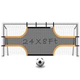 MR Soccer Goal Target Sheet - 24'x8', 11 Players Field Net, Professional Shooting Practice Aid