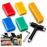 Threlaco 7 Pcs Portable Skateboard Tool Kit with 4 Scented Wax Blocks