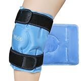 REVIX Knee Ice Pack Wrap for Pain Relief, Reusable Gel Cold Compress, Blue