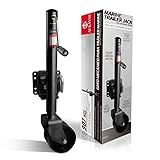 Aukayne Boat Trailer Jack with Wheel Swivel- 2000 LBs 12" Lift Heavy Duty (Black)