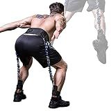 INNSTAR Vertical Jump Trainer for Volleyball Basketball Home Gym, Jump Machine Resistance Bands, Easy to Carry, Adjustable Jump Training Equipment (Ocean 70Lbs)
