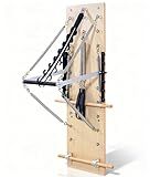 Wall Mounted Pilates Reformer Machine, Maple Wood Pilates Springboard with Resistance Springs, Fitness Trainer for Home Studio