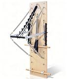 Wall Mounted Pilates Reformer Machine, Maple Wood Pilates Springboard with Resistance Springs, Fitness Trainer for Home Studio