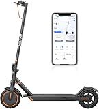 Electric Scooter for Adults, Max Speed 19 MPH, Up to 12 Miles Range, 350W Motor Adult E-Scooter, 8.5" Solid Tire, Foldable Scooter with Dual Braking, Smart APP, Light Control for Campus, Commuter