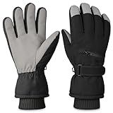 Gilotop Winter Ski Gloves for Men & Women - Waterproof Thermal Windproof with Touchscreen,Non-Slip Grip for Outdoor Skiing Hiking Snowboard