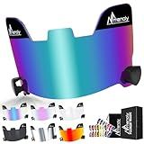 MENOLY Football Visor, Youth Football Helmet Visor, Scratch Resistant, UV Block, Facial Protection Visor for Football Helmet