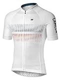 LAMEDA Cycling Jersey Men Short Sleeve Road Bike Bicycle Shirt Reflective Breathable Lightweight White Large