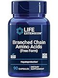 Life Extension Branched Chain Amino Acids (BCAAs), leucine, isoleucine, valine, Promotes Muscle Recovery After Exercise, Gluten-Free, Non-GMO, 90 Capsules