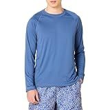 Amazon Essentials Men's Long-Sleeve Quick-Dry UPF 50 Swim Tee, Blue, X-Large