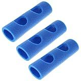 3Pcs EPE Swimming - Pool Noodle Foam Stick Connector with 2 Holes for Swimming and DIY Projects (Blue)