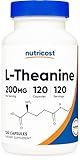 Nutricost L-Theanine 200mg, 120 Capsules, Double Strength - Non-GMO, Gluten Free