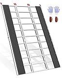 VNN Snowmobile Ramp - 85"L *54"W Aluminum Loading Ramps for Pickup Trucks, 1600LBS Tri-fold ATV Ramp with Wide Glides for Lawn Mowers, ATVs, UTVs, Trailers, Garden Tractors, Motorcycles, Snowblowers