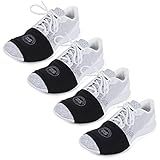 4 Pairs Made in USA Original Over Sneaker Dance Socks Smooth Floors Black