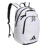 adidas Defender 5 Backpack for Sports, Gym, School and Travel, 33L, White/Gold Metallic/Black, OSFA