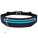 Running Belt Fanny Pack, Running Waist Pack for Women & Men USA Patented Hands-Free Reflective Runner Pouch Belt Fitness Workout Bag No-Bounce Adjustable Sport Travel Fanny Pack Cell