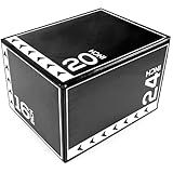 BalanceFrom Jumping Plyo Exercise Box 3 in 1 Home Gym Workout 10 Lbs, Black/White