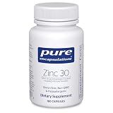 Pure Encapsulations Zinc 30 mg - Supplement for Immune System Support, Growth and Development, and Wound Healing* - with Zinc Picolinate 30 mg - 180 Capsules