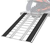 BEJONI 85" L Tri-Fold Snowmobile Ramp, Extra-Wide Aluminum Loading Ramps, 1600LBS, Heavy-Duty ATV Ramp for Pickup Truck, Trailer, UTVs, ATVs, Motorcycles, Dirt Bikes, Winter Gift for Man