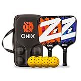 Onix Pickleball Z1 Starter Kit Includes Two Z1 Paddles, Four Fuse Pickleballs in Easy to Carry Case