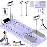 NewTrip Pilates Board - Versatile Foldable Pilates Reformer Set at Home, Multi-Purpose Sliding Board for Pilates Workouts, 5-in-1, Purple